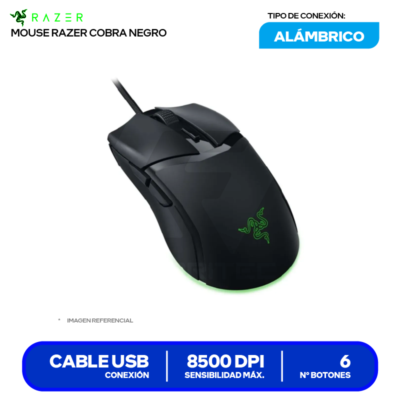Mouse Gamer Razer  Cobra  ( RZ01-04650100-R3U1 ) Negro 8500 DPI