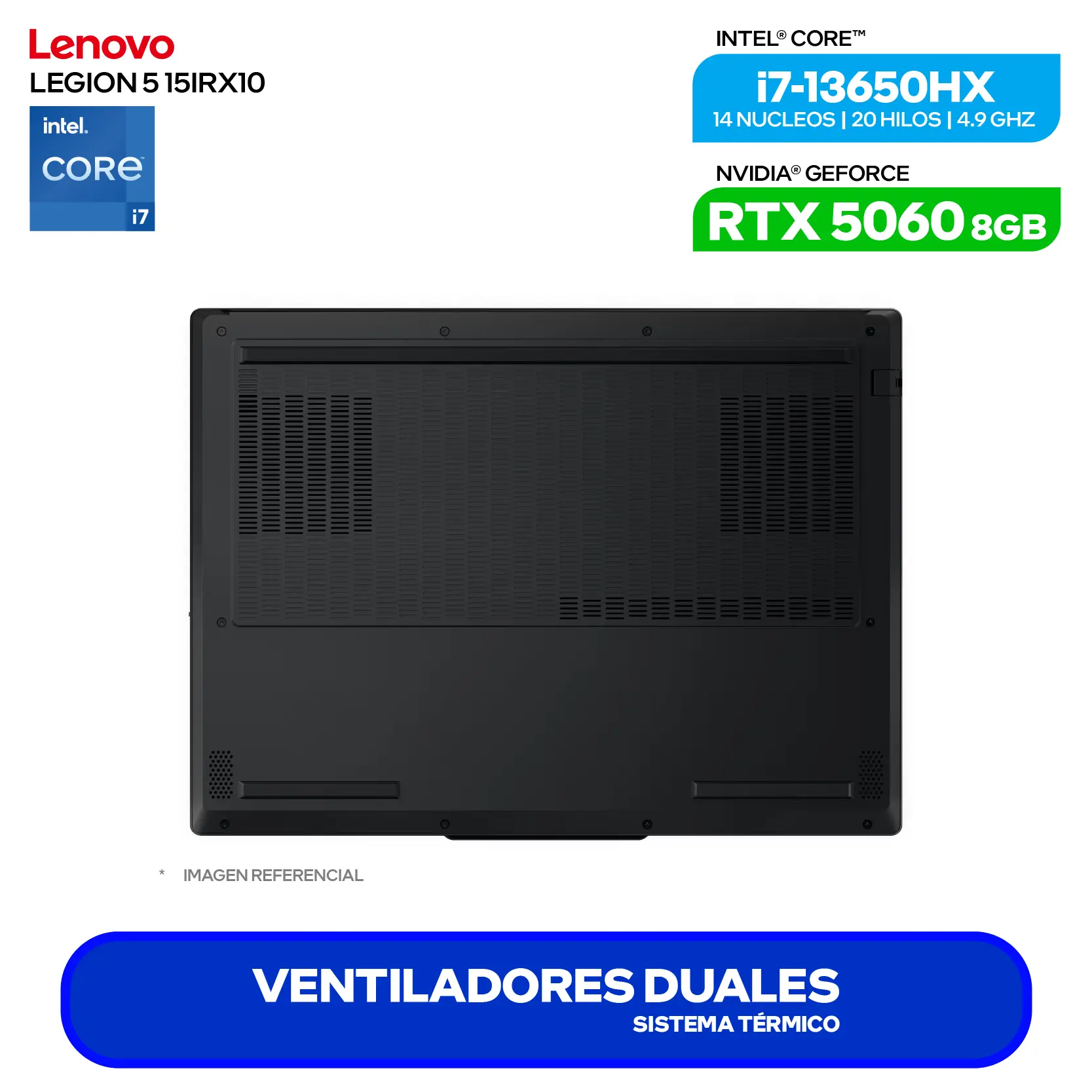 Laptop Lenovo Legion 5 15IRX10 (83LY00SRLM) Core i7-13650HX, 16GB RAM, 1TB SSD, RTX 5060 8GB, 15.3" WUXGA