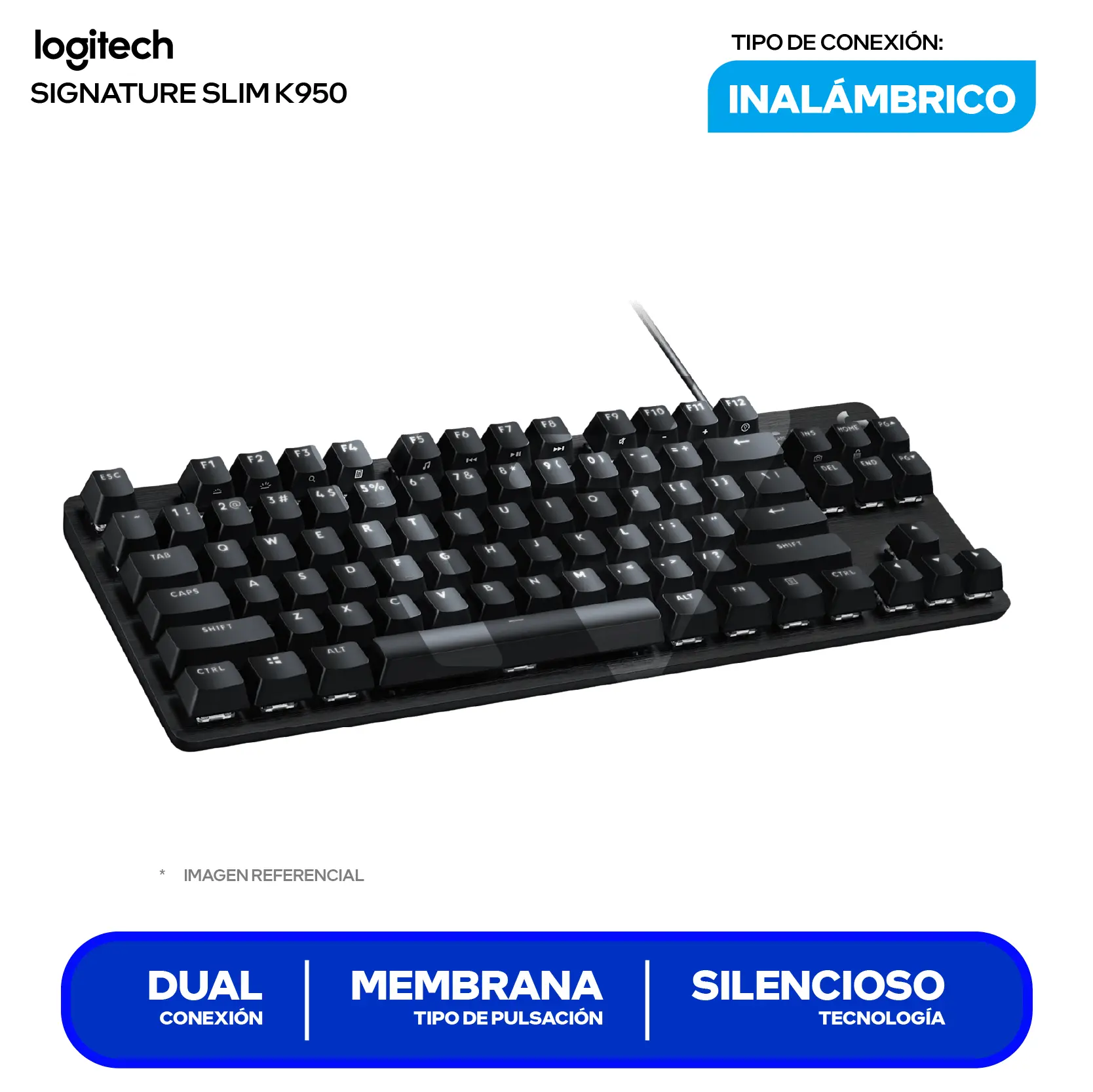 Teclado Gamer G413 TKL Negro ( 920-010442 ) Mecánico