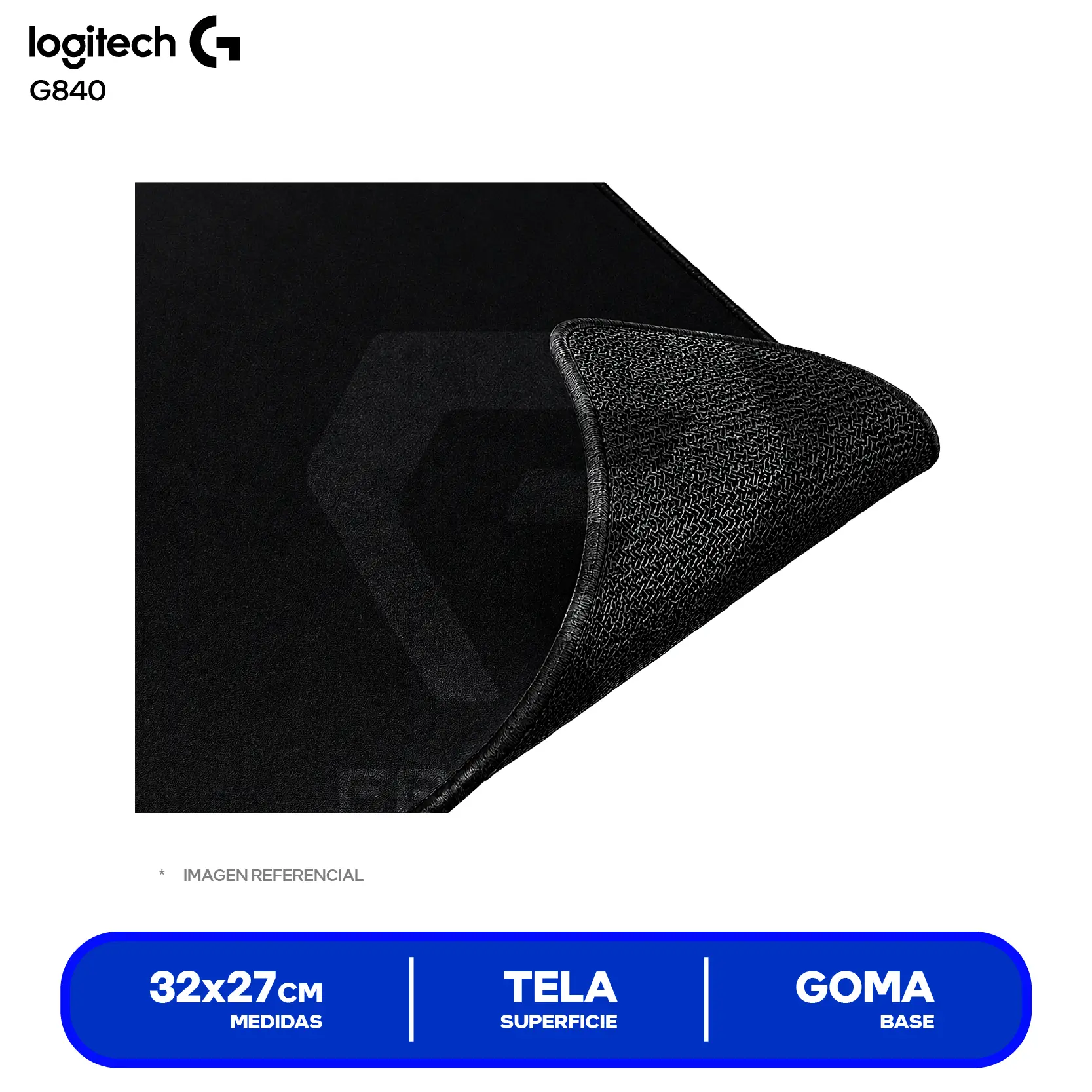 Pad Mouse Gamer Logitech G840 (G840) XL, 900 x 400 x 3mm