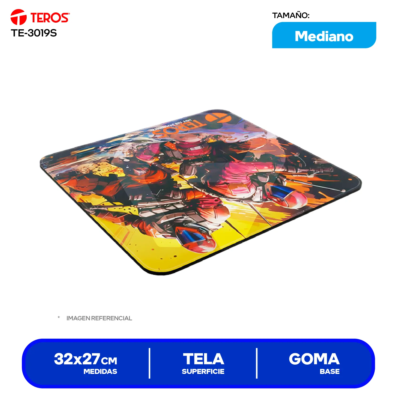 Pad Mouse Gamer Teros TE-3019S (TE-3019S) M, 320 x 270 x 3mm