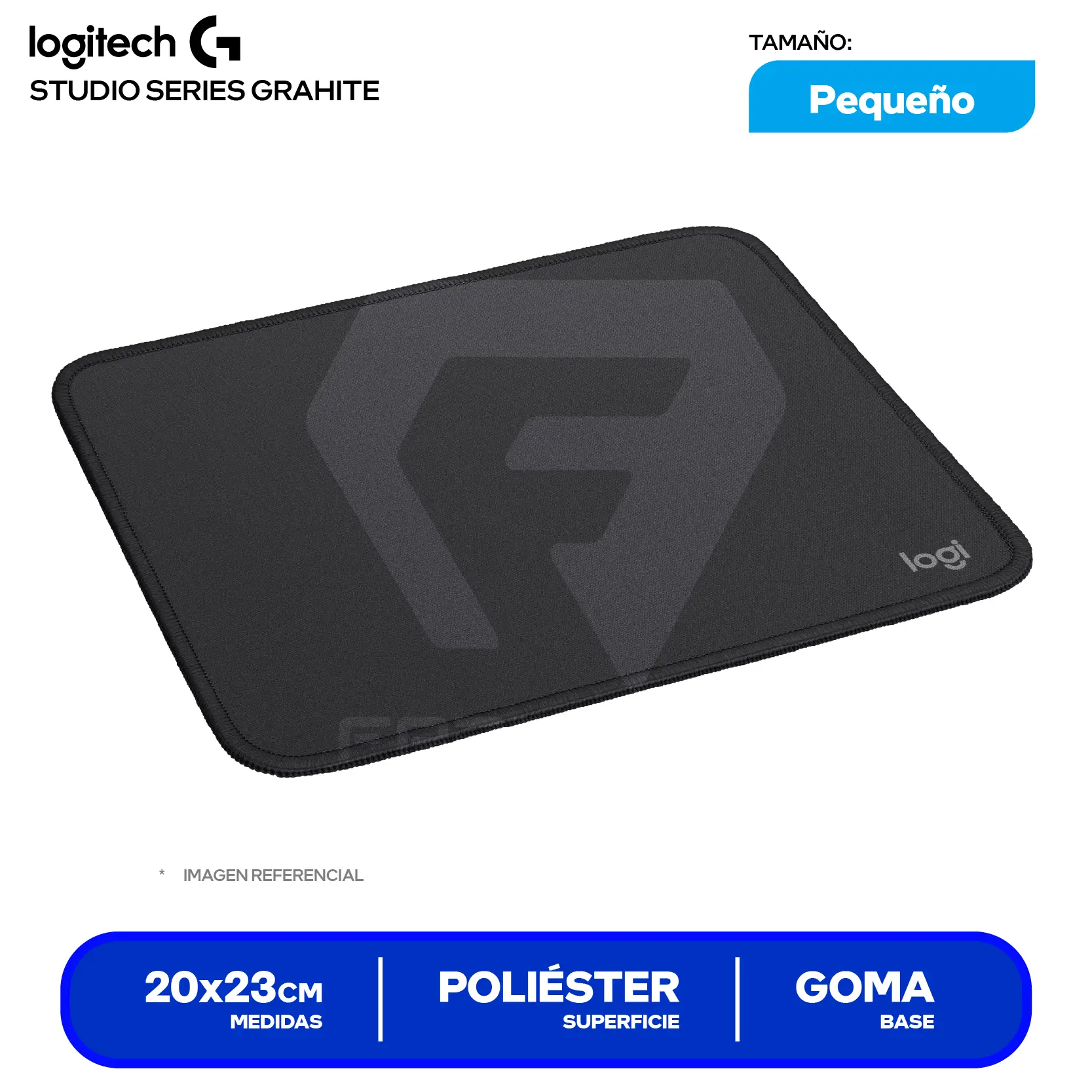 Pad Mouse Logitech Studio Series Grafito (956-000035) S, 230 x 200 x 2mm