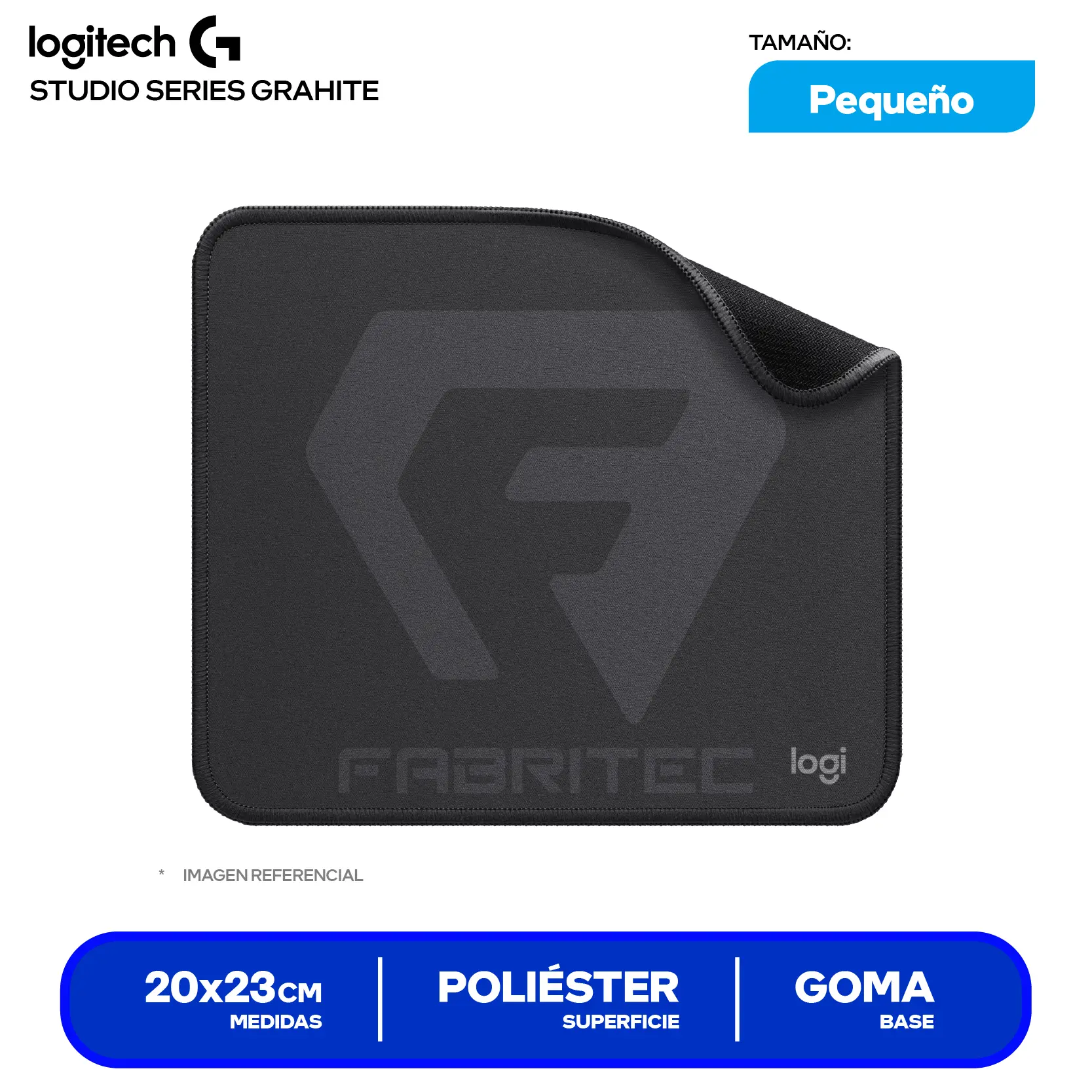 Pad Mouse Logitech Studio Series Grafito (956-000035) S, 230 x 200 x 2mm