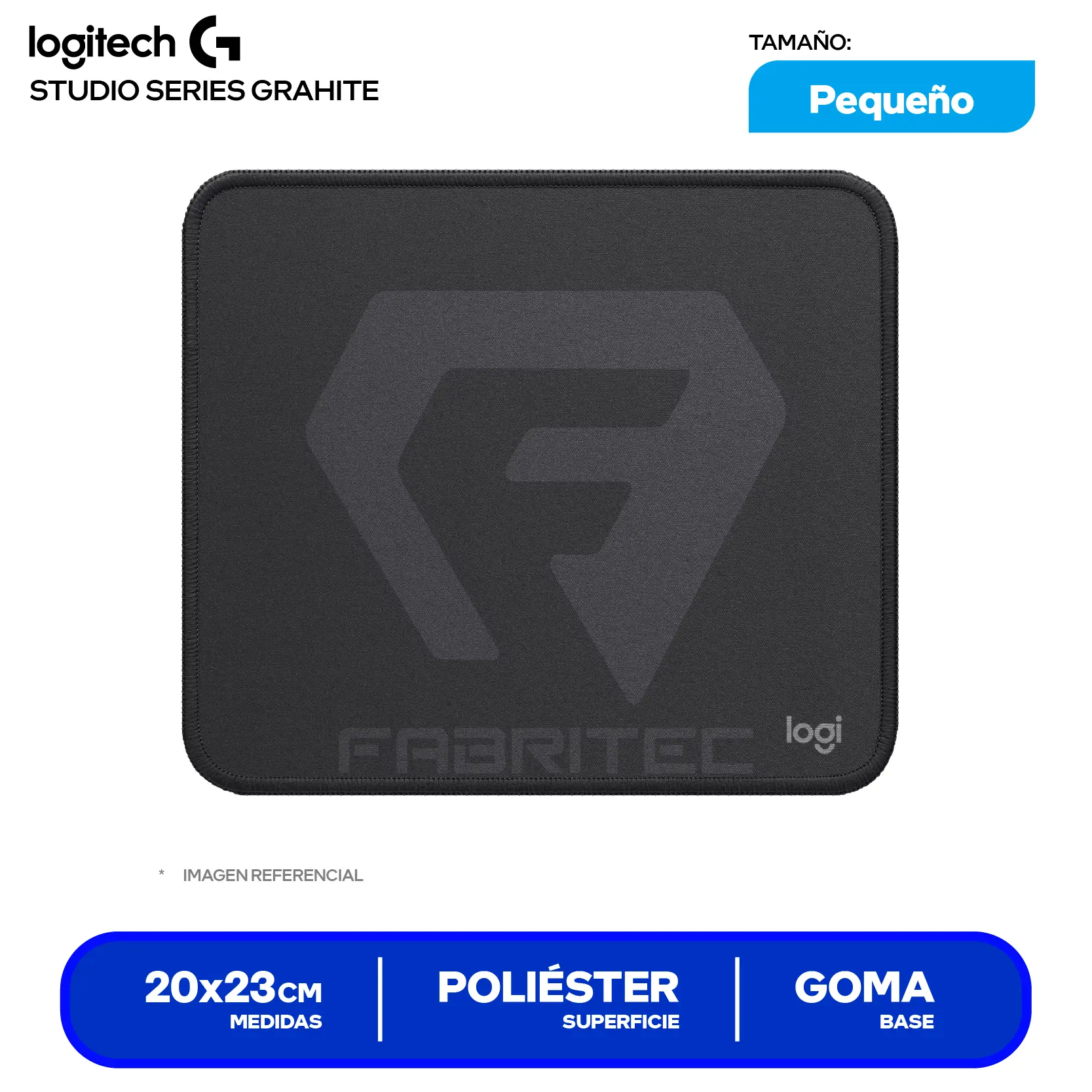 Pad Mouse Logitech Studio Series Grafito (956-000035) S, 230 x 200 x 2mm