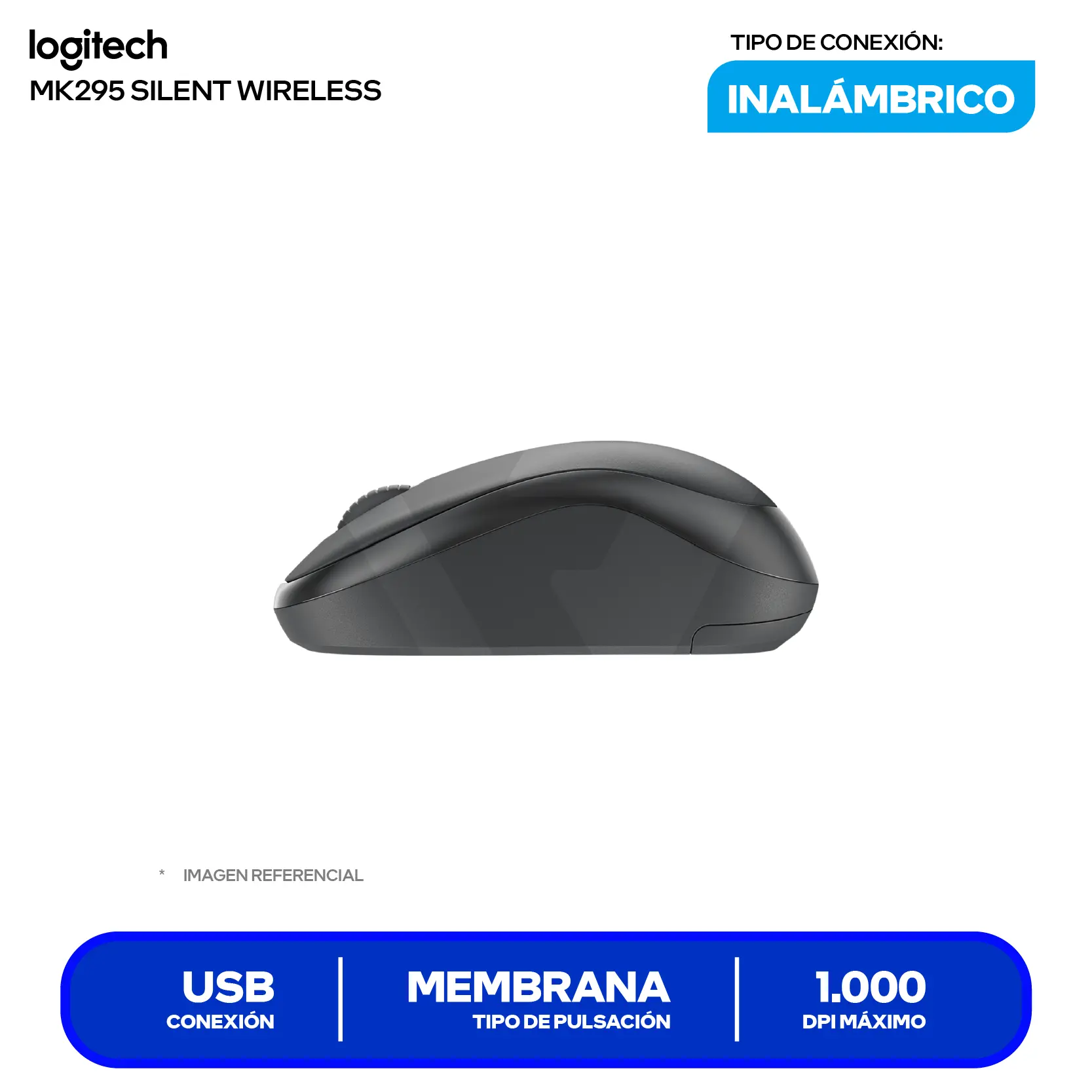 Kit Teclado + Mouse Inalámbrico Logitech MK295 Silent (920-009792)