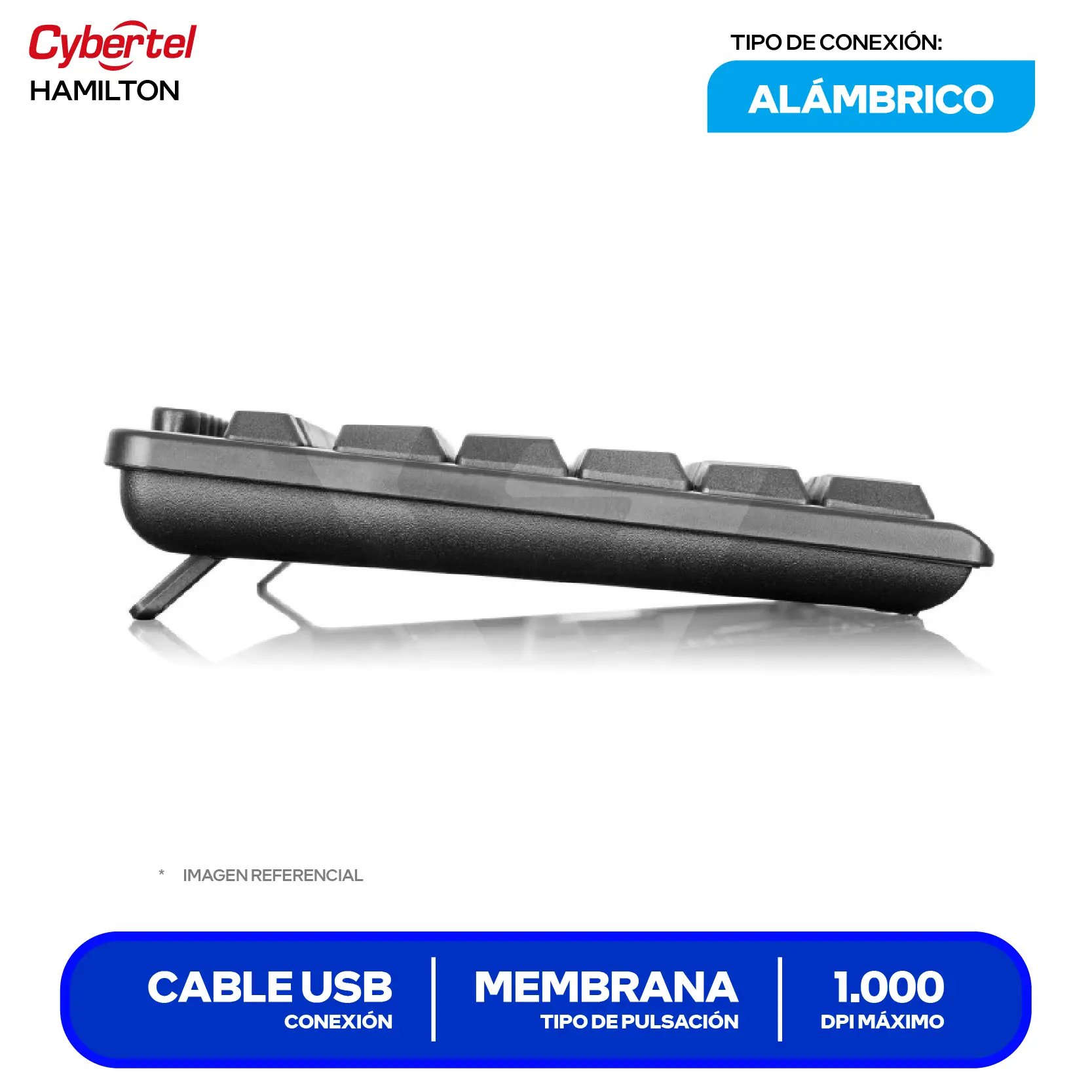Kit Teclado + Mouse Cybertel Hamilton (CYB T109) Cable USB