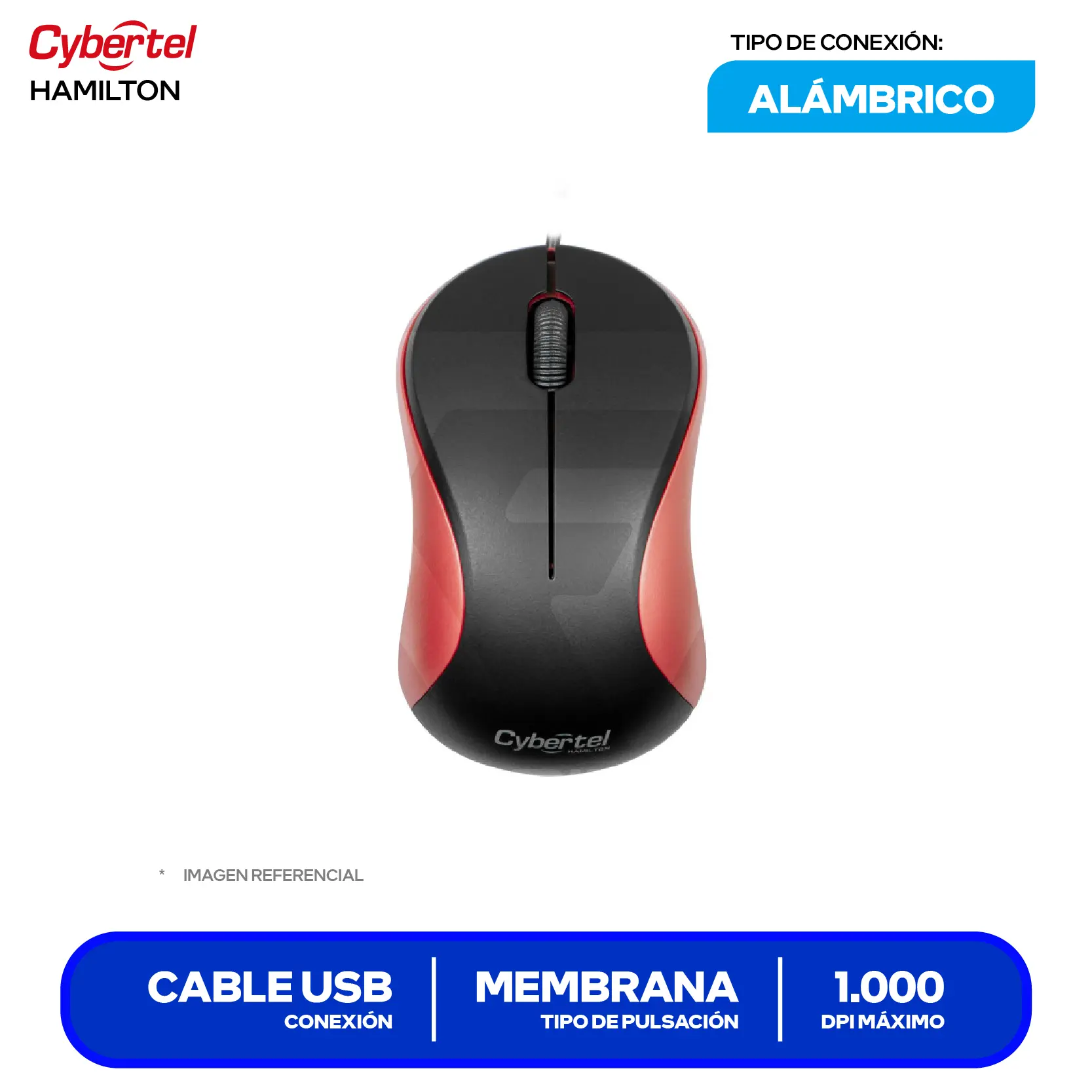 Kit Teclado + Mouse Cybertel Hamilton (CYB T109) Cable USB