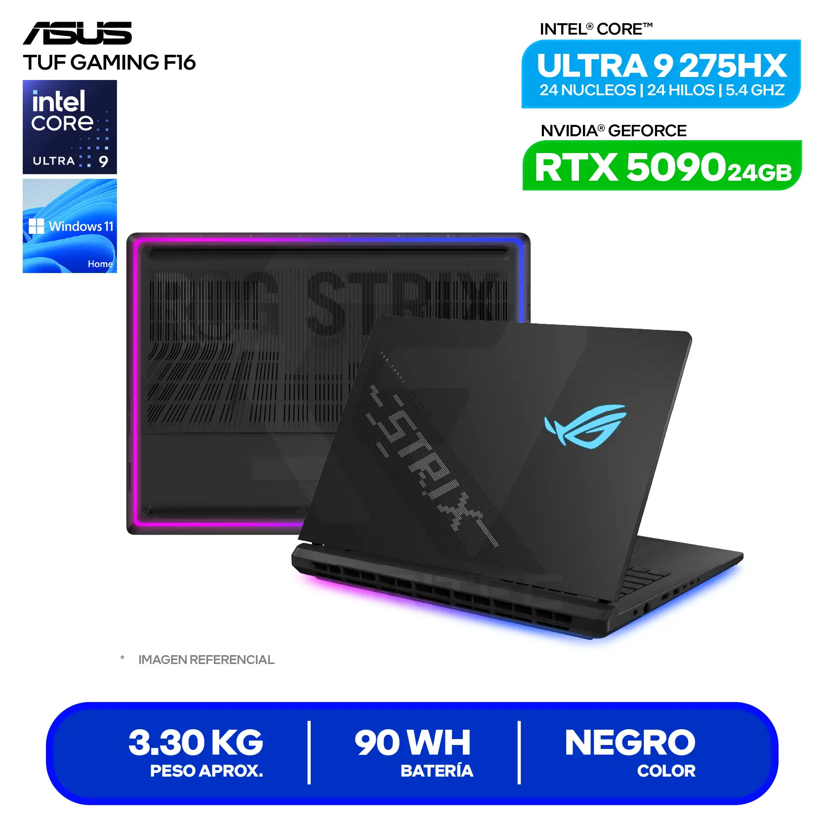 Laptop Asus ROG Strix Scar 18 G835LX-SA119W (90NR0LF1-M008B0) Intel Core Ultra 9 275HX, GeForce RTX 5090 24GB, RAM 64GB, SSD 2TB, 18'' WQXGA, Windows 11 Home