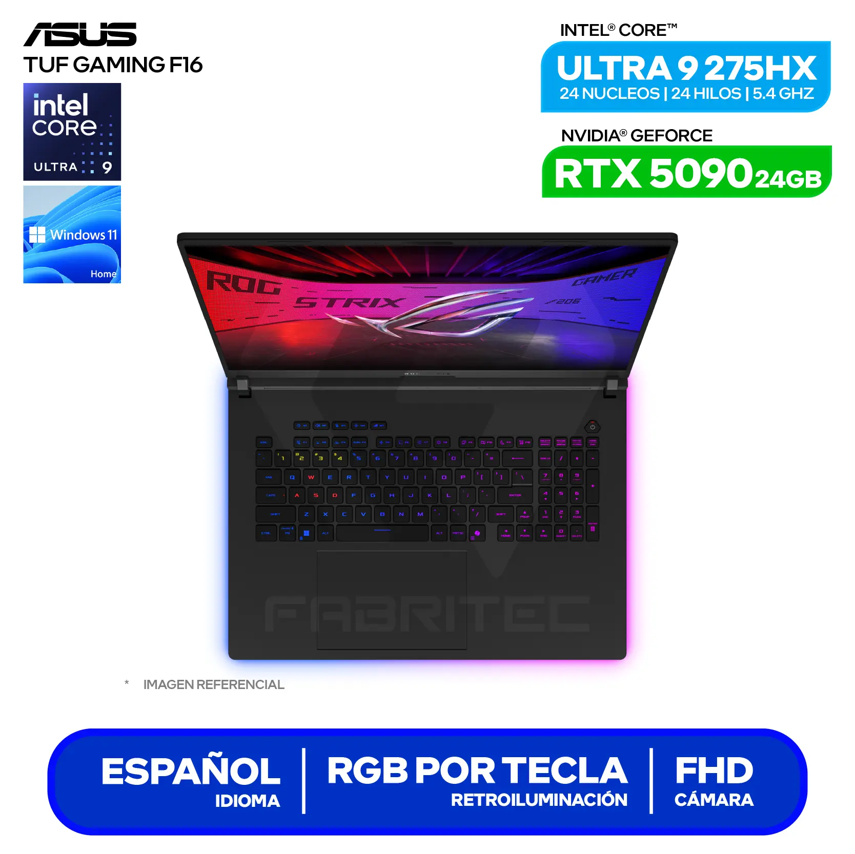 Laptop Asus ROG Strix Scar 18 G835LX-SA119W (90NR0LF1-M008B0) Intel Core Ultra 9 275HX, GeForce RTX 5090 24GB, RAM 64GB, SSD 2TB, 18'' WQXGA, Windows 11 Home