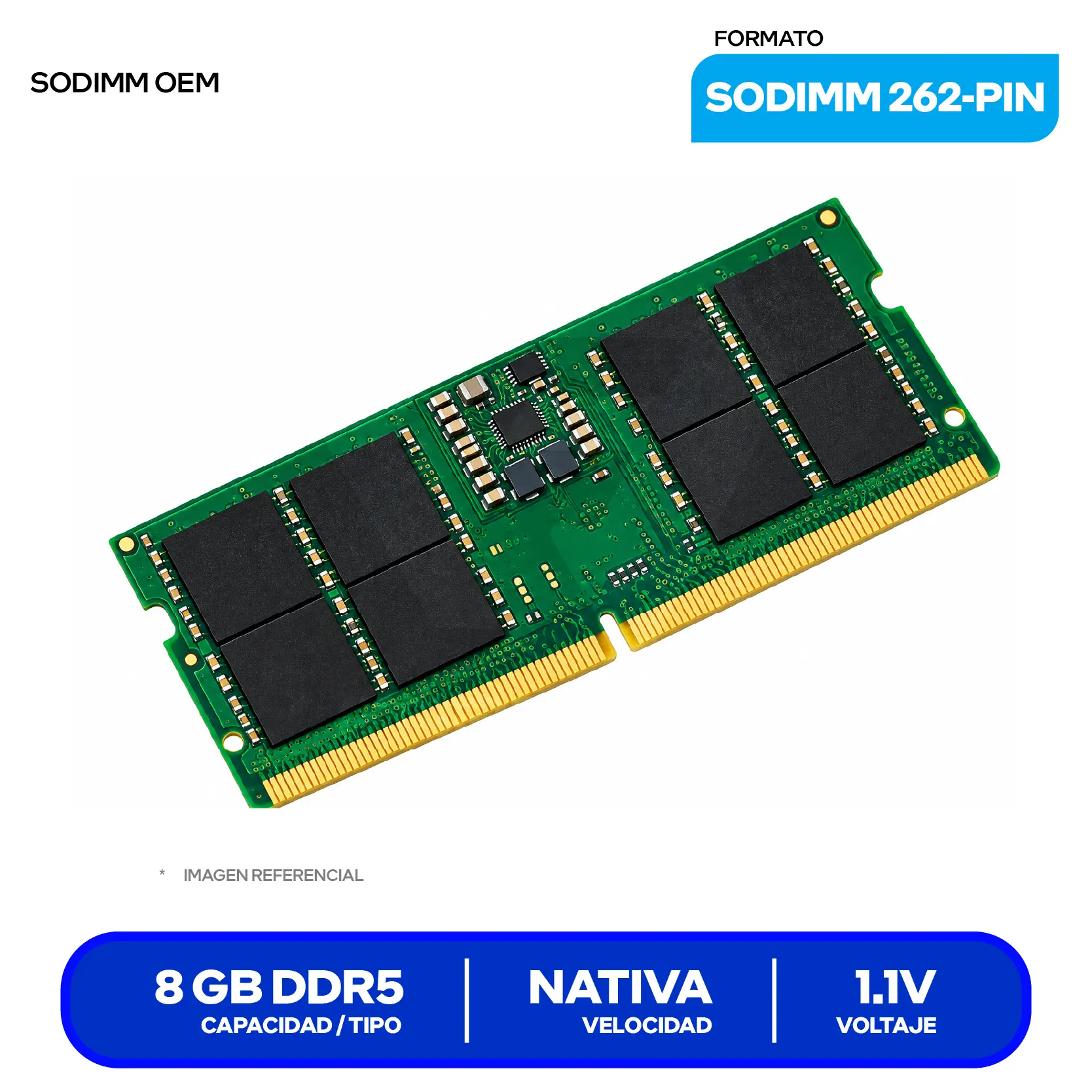 Memoria SO-DIMM OEM 8GB, DDR5
